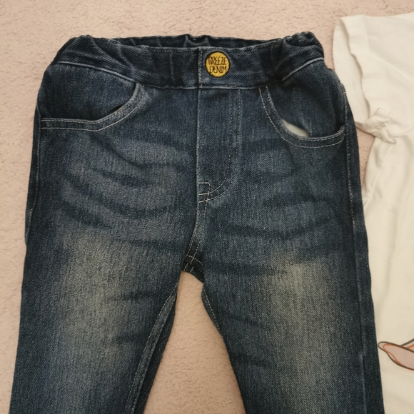 3/25 Japan brand FO kid super soft Jean with Disney t shirt - Picture 5 of 7